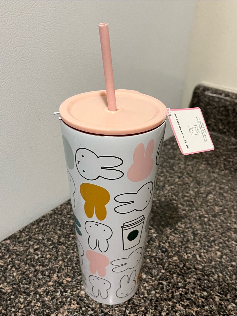 Starbucks x Miffy Pastel Pink Lid and Bunny Print Tumbler - Picture 7 of 10